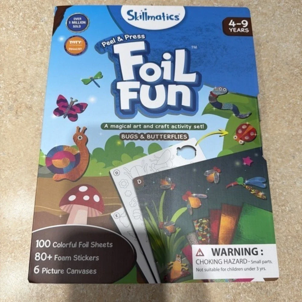 Skillmatics Peel & Press‎ FOIL FUN  Bugs & Butterflies NEW & Sealed 4-9 Y.   697